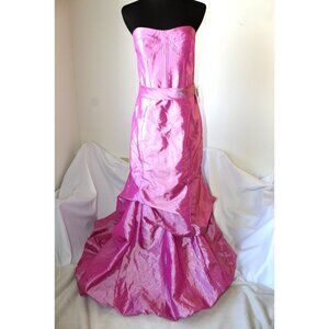NWT Jessica McClintock Gunne Sax Pink Purple Gown Bubble Gem Size 11 Strapless